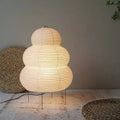 Floor Lamp Rice Paper Shade White Tripod Stand Adjustable Indoor Lighting