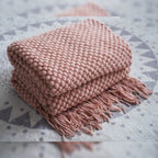 Waffle Knit Throw Blanket, Acrylic Material, Machine Washable