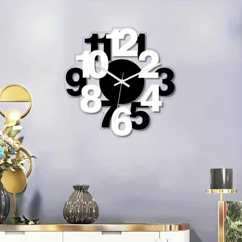 Wall Clock, Acrylic Construction, Silent Sweep Movement, Analog Display
