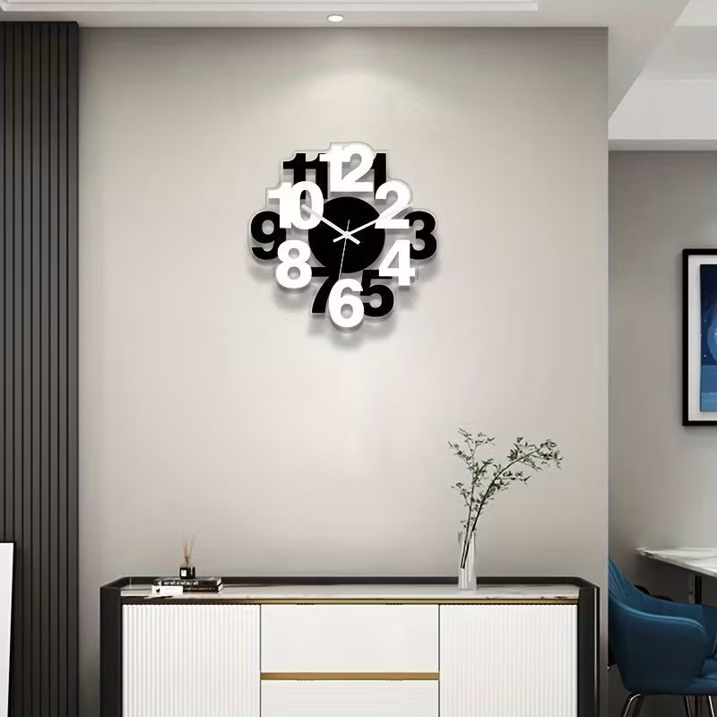 Wall Clock, Acrylic Construction, Silent Sweep Movement, Analog Display