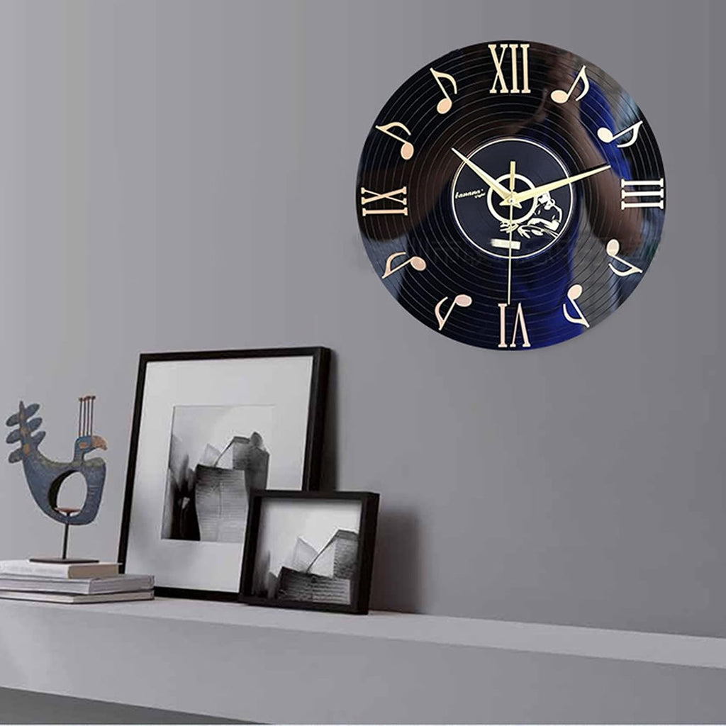 Wall Clock, Quartz Movement, Acrylic Construction, Music Note Dial