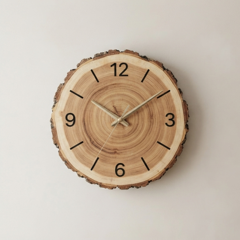 Wall Clock Quartz Silent Minimalist Design
