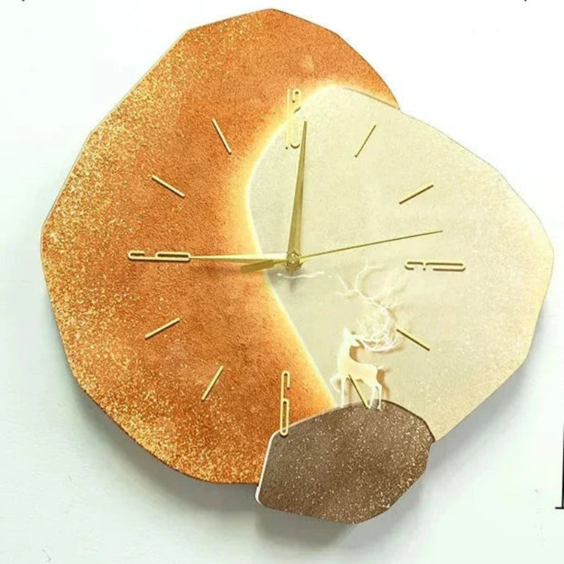 Wall Clock, Silent Movement, Irregular Shape, Decorative Design