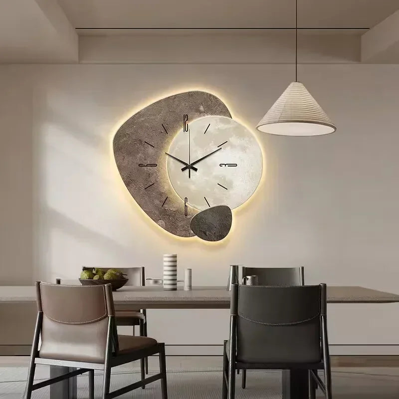 Wall Clock, Silent Movement, Irregular Shape, Decorative Design