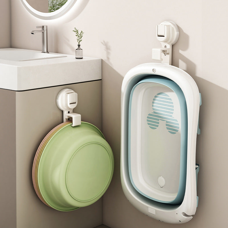 Wall Hook Rack Suction Cup ABS Plastic Tool Free Installation