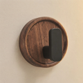 Wall Hook Solid Walnut Self Adhesive Single Hook
