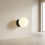 Wall Light Glass Globe Metal LED Hardwired Sconce