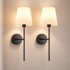Wall Light LED Rechargeable Wireless 20.5 in Adjustable Color Temperature Black Gold Silver
