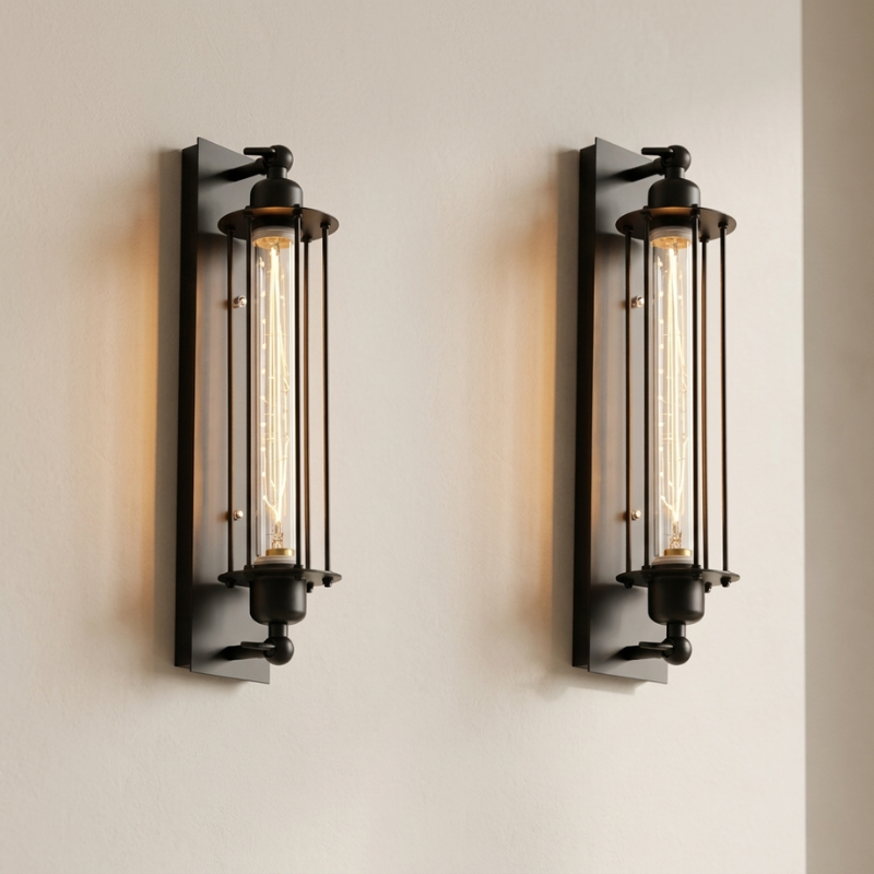 Wall Light Vintage LED Metal Cast Iron, Timeless Design