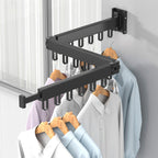 Wall Mounted Drying Rack Foldable Aluminum Alloy Clothes Airer