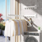Wall Mounted Drying Rack Foldable Aluminum Alloy Clothes Airer