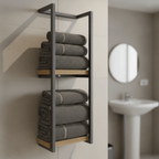 Wall Mounted Bathroom Towel Rack – Durable Iron Towel Holder