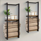 Wall Mounted Bathroom Towel Rack – Durable Iron Towel Holder