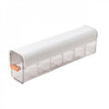 Wall Mounted Underwear Storage Box, Adjustable Dividers, Clear Window, Self Adhesive