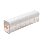 Wall Mounted Underwear Storage Box, Adjustable Dividers, Clear Window, Self Adhesive