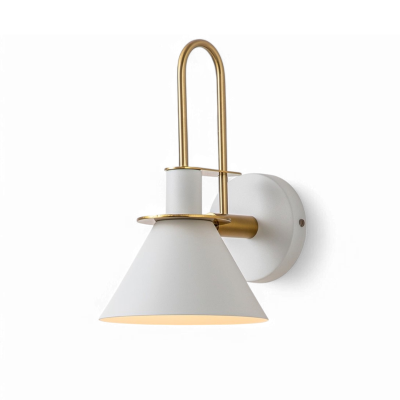 Wall Sconce Cone Shade Hardwired Light Fixture