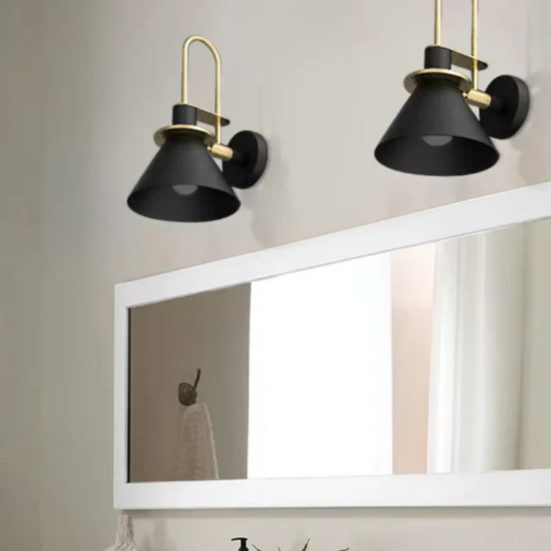 Wall Sconce Cone Shade Hardwired Light Fixture