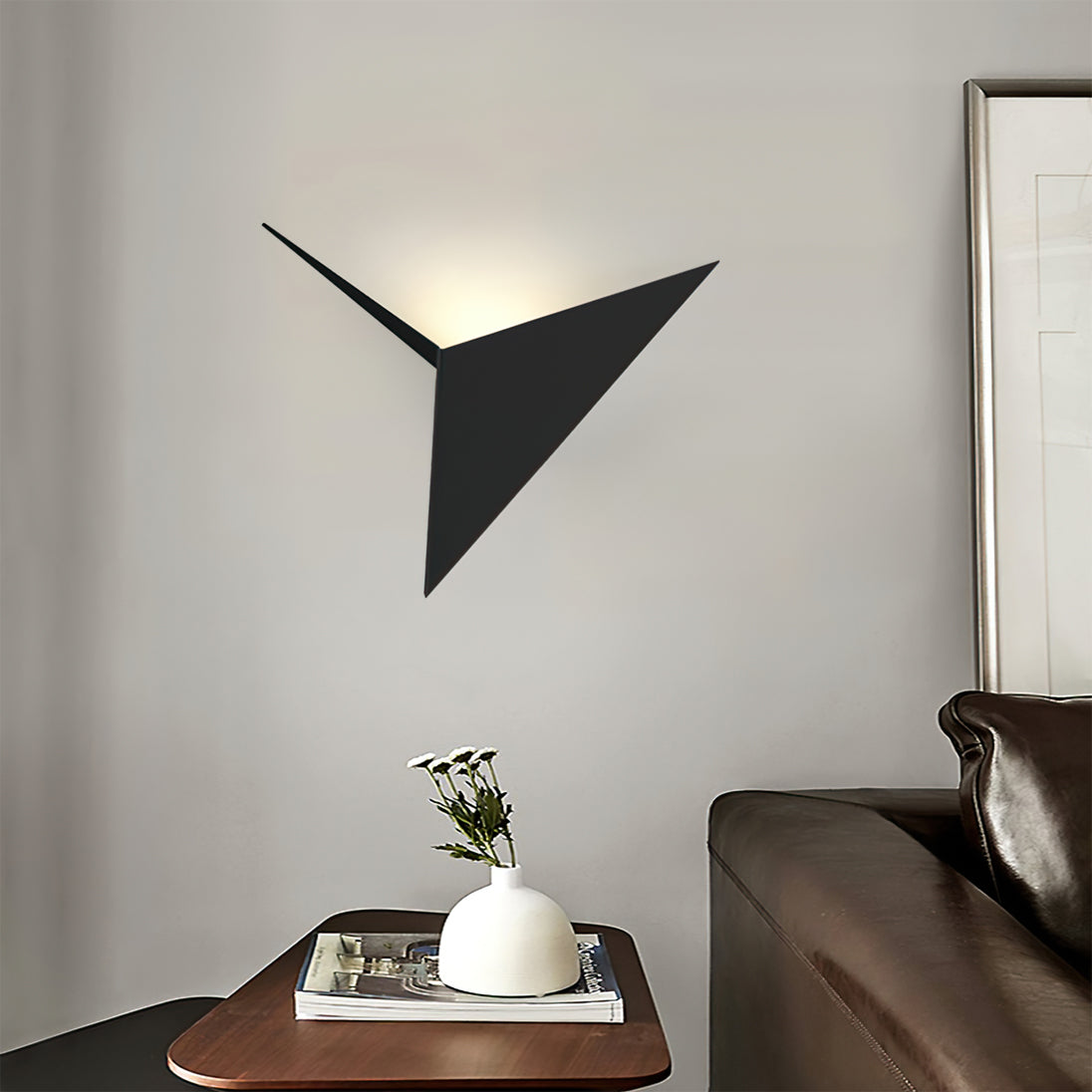LED Wall Sconce Iron Geometric Triangle 550 Lumens Adjustable Color Temperature Hardwired