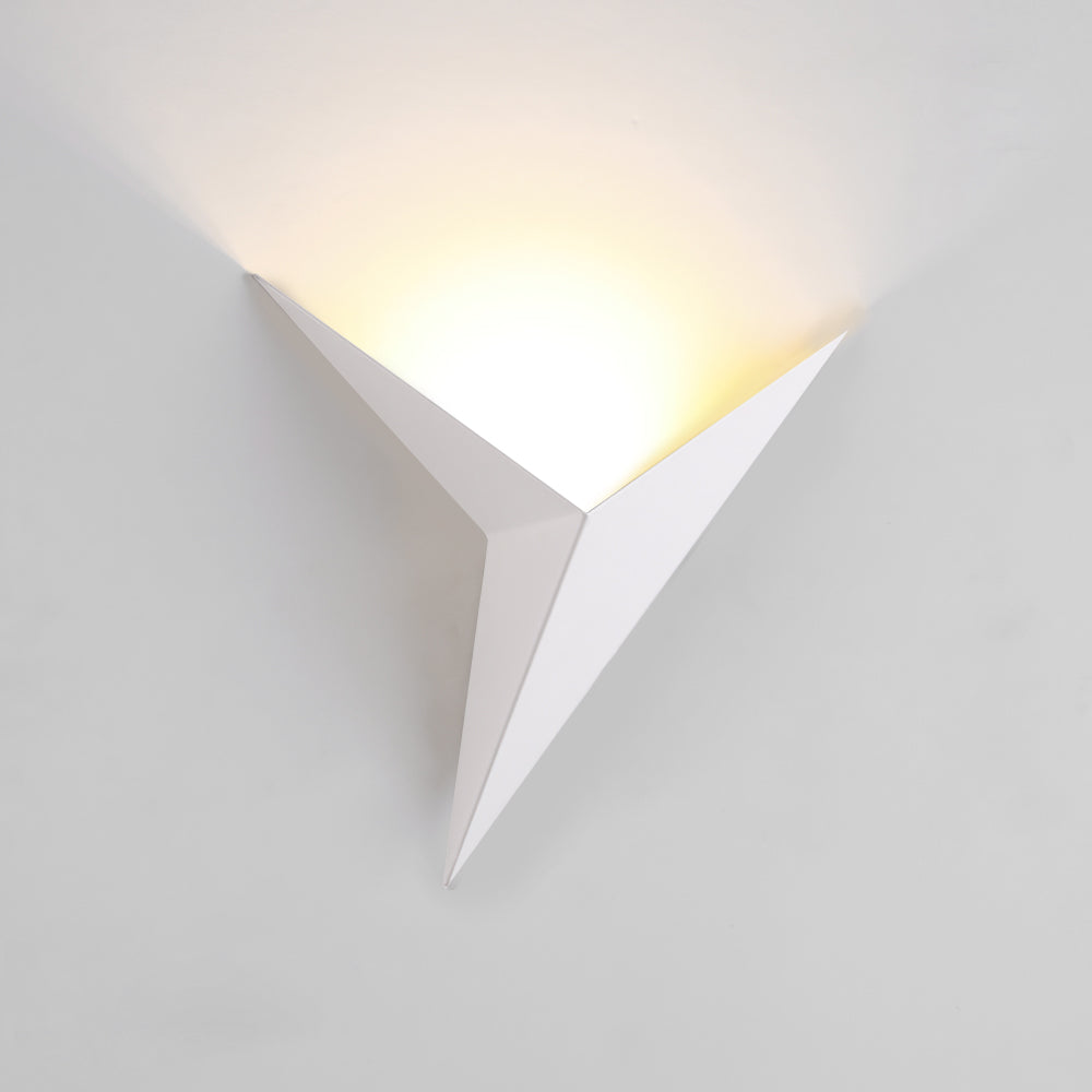 LED Wall Sconce Iron Geometric Triangle 550 Lumens Adjustable Color Temperature Hardwired