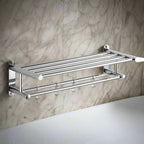 Wall Shelf Floating Metal Silver Wall Mounted