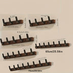 WalnutArm: Wall-Mounted Coat Rack – Stylish Wooden Hooks with Black Metal, Decorative & Durable for Hallway & Bedroom