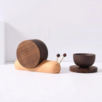 Coasters Natural Walnut Wood Stackable Scandinavian Design
