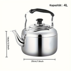 HeatElegance: Stainless Steel Kettle with High Capacity & Modern Look – for Kitchen & Restaurant