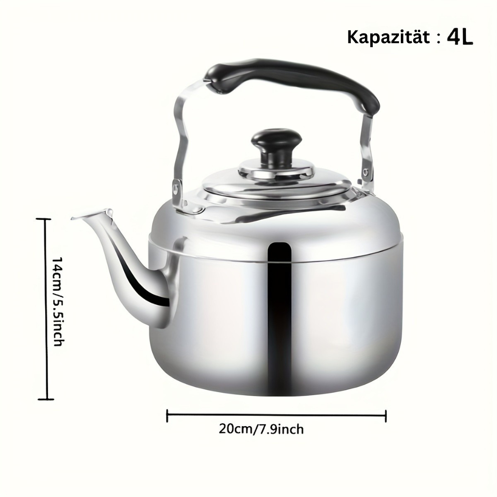 HeatElegance: Stainless Steel Kettle with High Capacity & Modern Look – for Kitchen & Restaurant