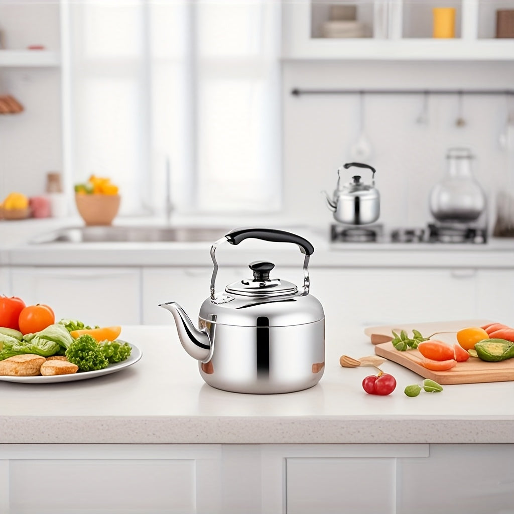 HeatElegance: Stainless Steel Kettle with High Capacity & Modern Look – for Kitchen & Restaurant