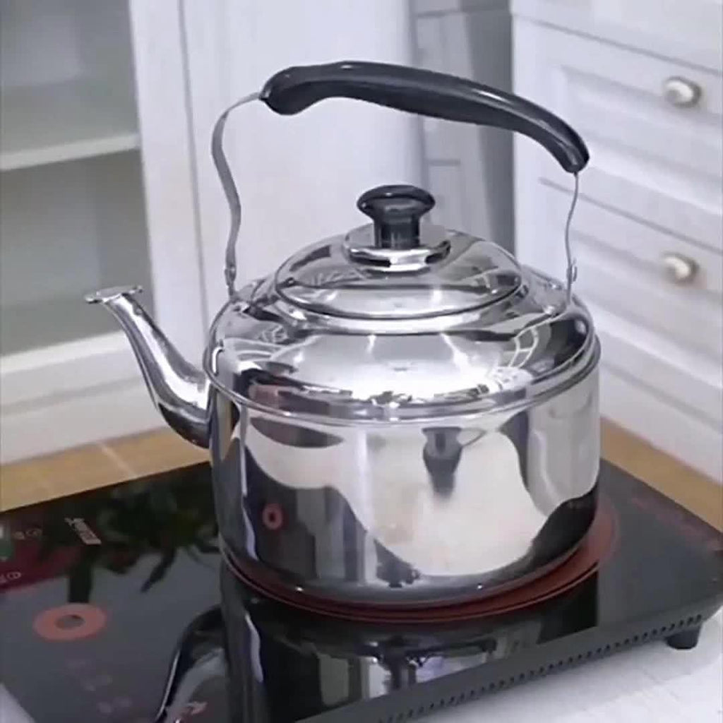 HeatElegance: Stainless Steel Kettle with High Capacity & Modern Look – for Kitchen & Restaurant
