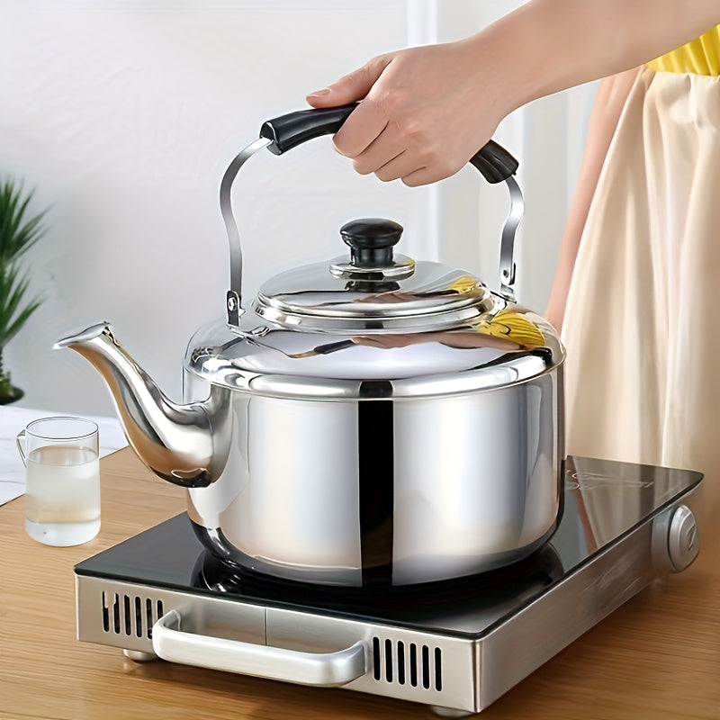 HeatElegance: Stainless Steel Kettle with High Capacity & Modern Look – for Kitchen & Restaurant
