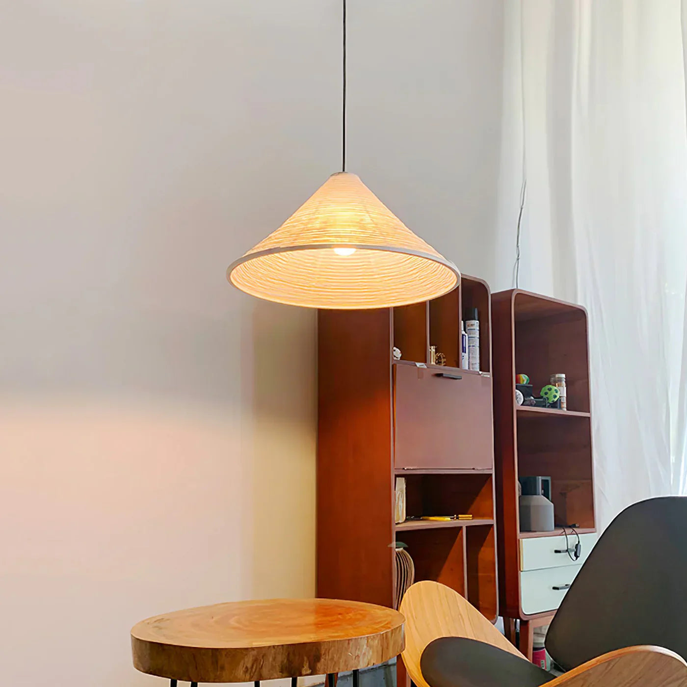 Velorian - Japandi Washi Paper Hanging Lamp
