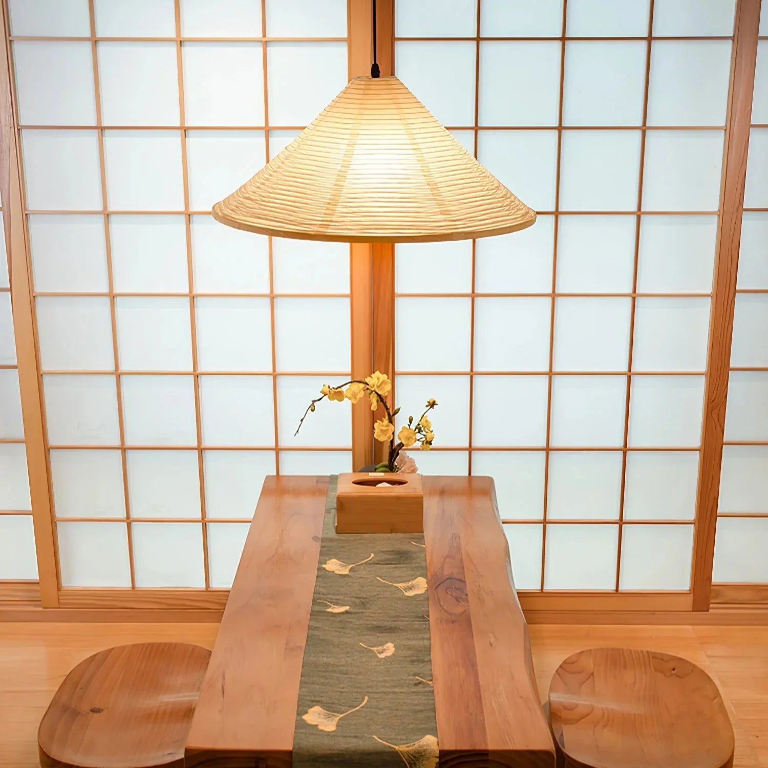 Velorian - Japandi Washi Paper Hanging Lamp