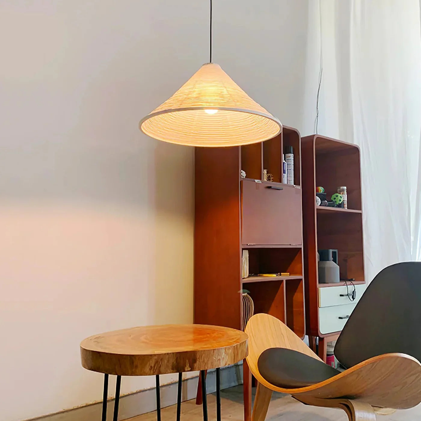 Velorian - Japandi Washi Paper Hanging Lamp