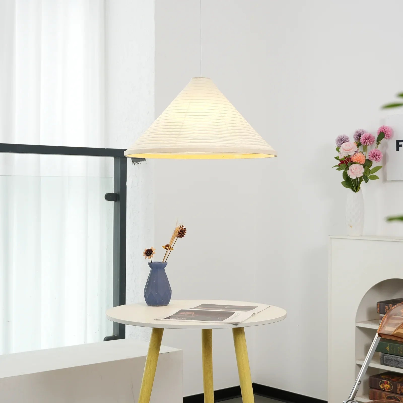 Velorian - Japandi Washi Paper Hanging Lamp