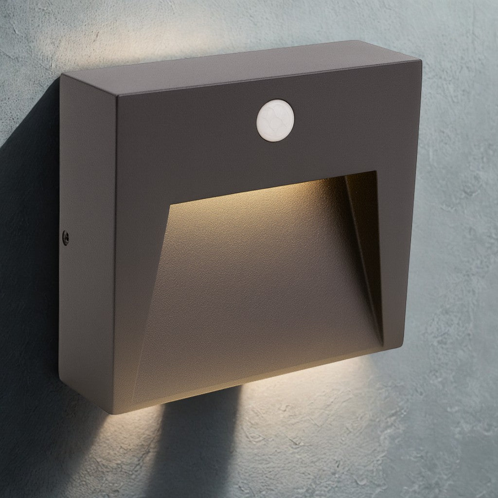 LED Step Light PIR Motion Sensor Aluminum Low Voltage Wall Mount