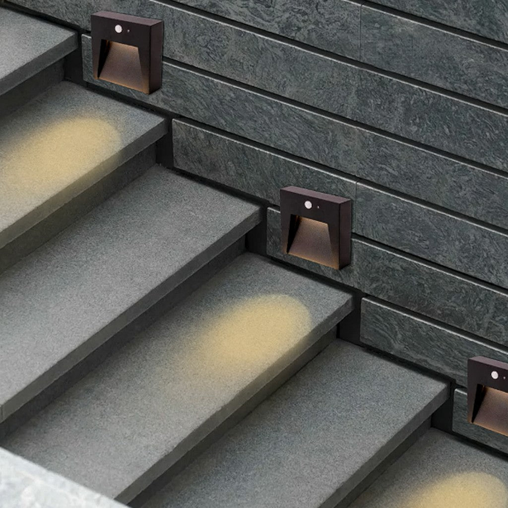 LED Step Light PIR Motion Sensor Aluminum Low Voltage Wall Mount