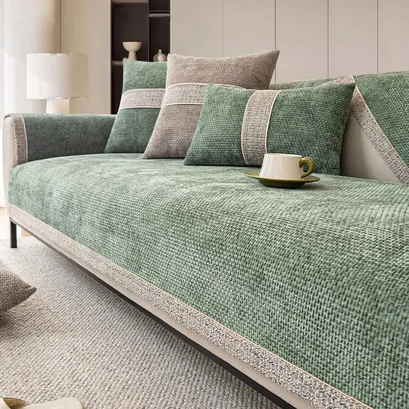 Sofa Cover Cotton Linen Blend Waterproof Anti Slip Multiple Sizes