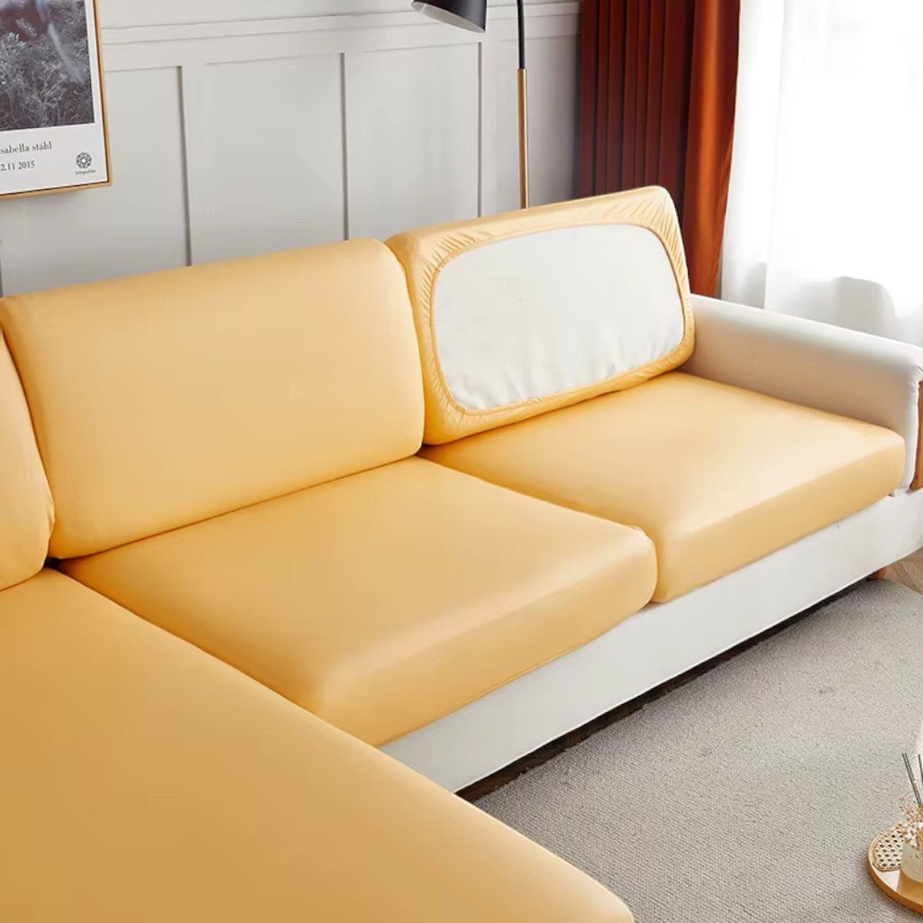 Sofa Cushion Cover Waterproof PU Leather Stretch, Easy Clean