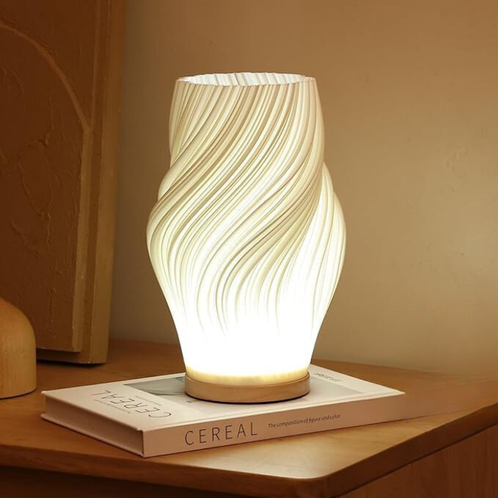 WaveLume: Modern Table Lamp with Wave Design – Elegant LED Lamp for Living Room & Bedroom