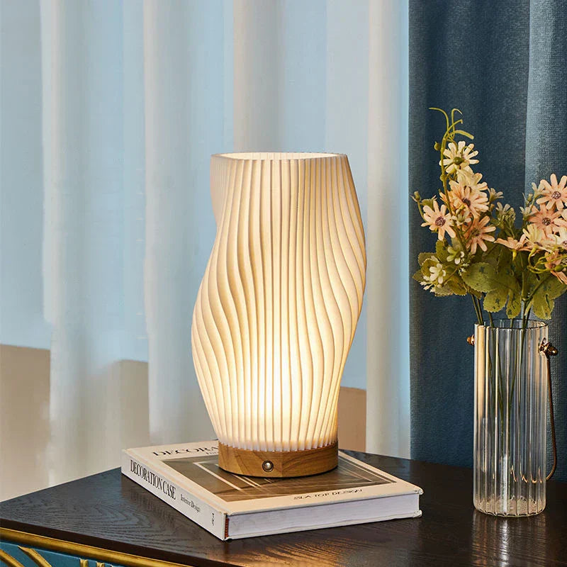 WaveLume: Modern Table Lamp with Wave Design – Elegant LED Lamp for Living Room & Bedroom