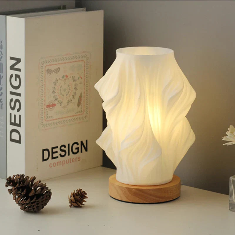 WaveLume: Modern Table Lamp with Wave Design – Elegant LED Lamp for Living Room & Bedroom