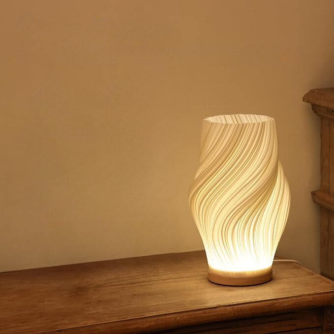 WaveLume: Modern Table Lamp with Wave Design – Elegant LED Lamp for Living Room & Bedroom