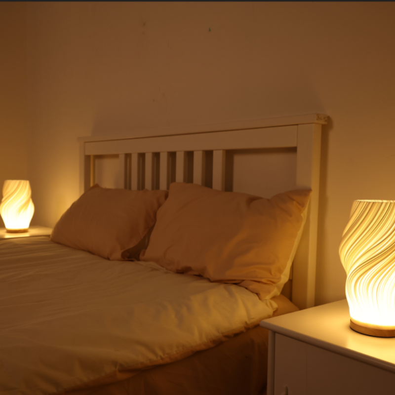 WaveLume: Modern Table Lamp with Wave Design – Elegant LED Lamp for Living Room & Bedroom