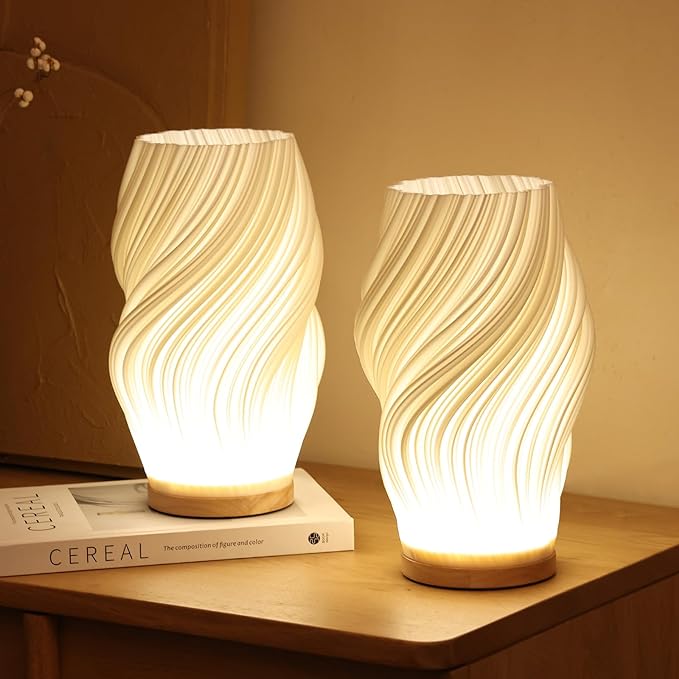 WaveLume: Modern Table Lamp with Wave Design – Elegant LED Lamp for Living Room & Bedroom