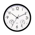 Outdoor Clock 30cm Weatherproof ABS with Thermometer and Humidity Meter Battery Powered