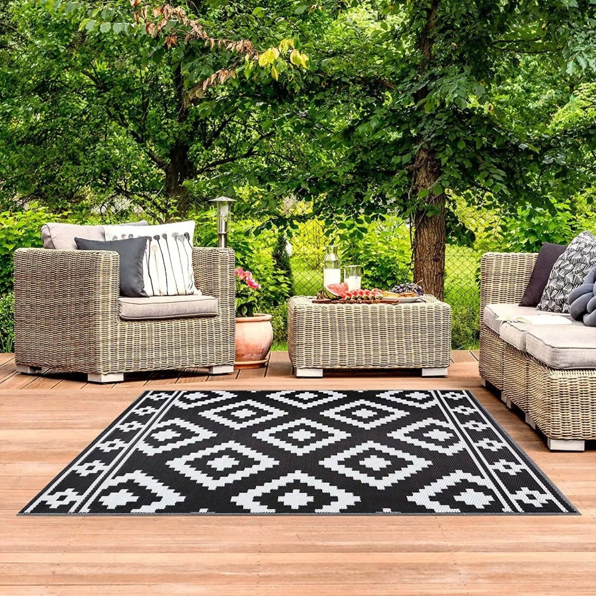 Outdoor Garden Rug Waterproof Fabric Indoor Outdoor Floor Covering