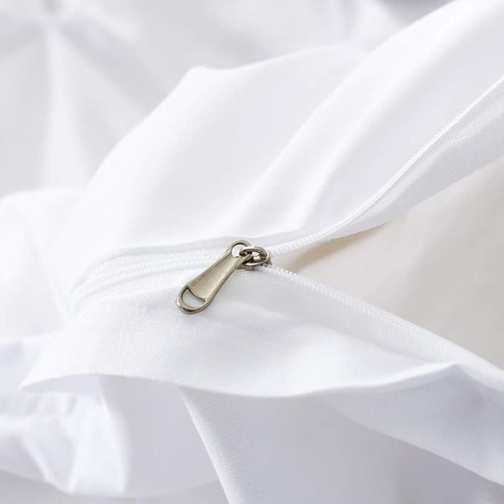 WebenNacht: Modern Duvet Cover Set – Breathable, Soft & Decorative with Timeless Pintuck Design