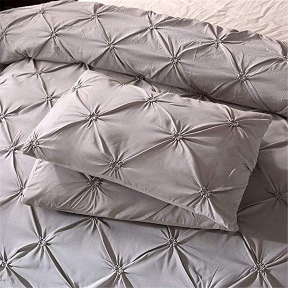 WebenNacht: Modern Duvet Cover Set – Breathable, Soft & Decorative with Timeless Pintuck Design