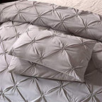 WebenNacht: Modern Duvet Cover Set – Breathable, Soft & Decorative with Timeless Pintuck Design